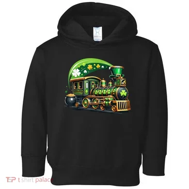 Train Railroad St Patricks Day Train Toddler Hoodie