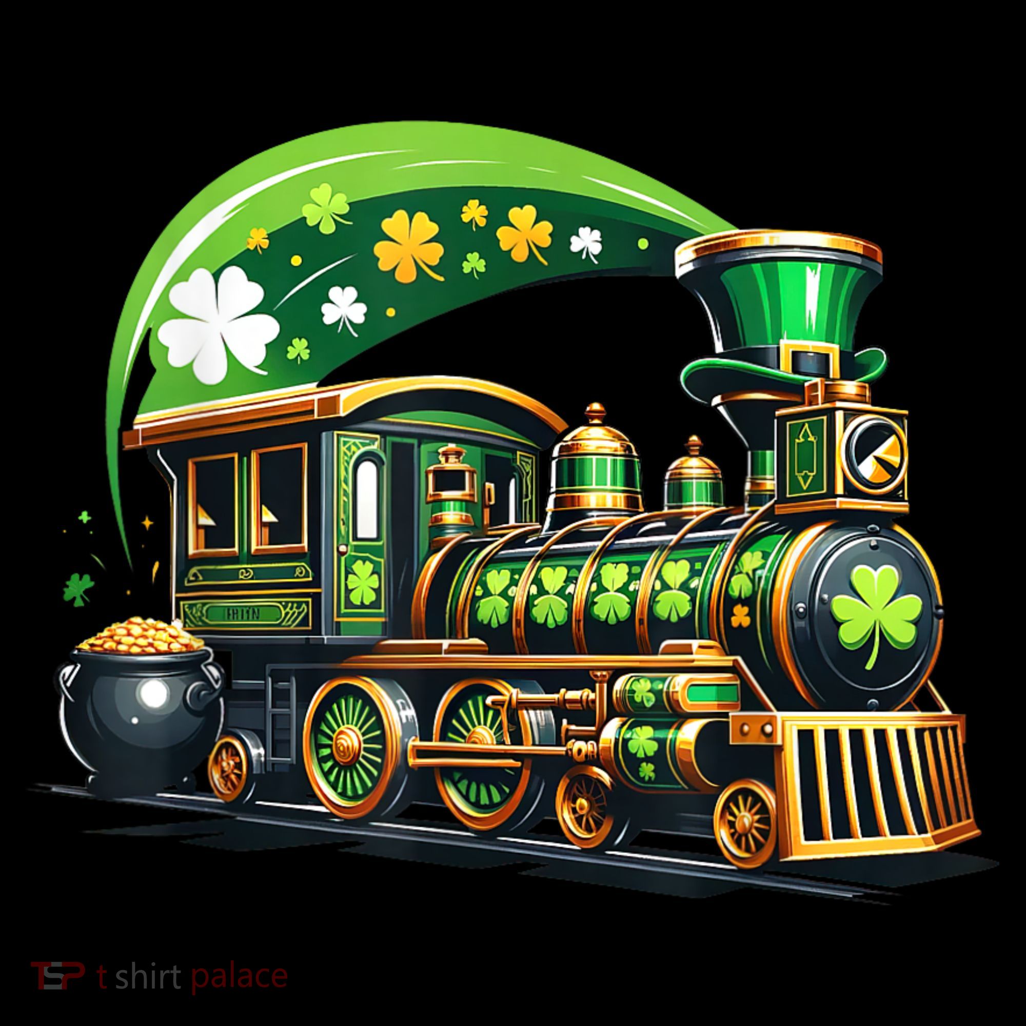 Train Railroad St Patricks Day Train Toddler Hoodie
