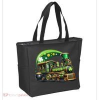 Train Railroad St Patricks Day Train Tote Bag thumb 2