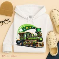 Train Railroad St Patricks Day Train Hoodie thumb 4