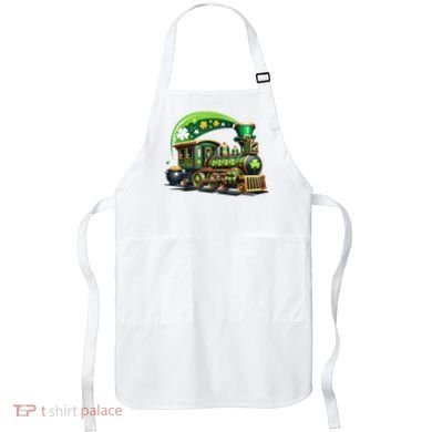 Train Railroad St Patricks Day Train Apron