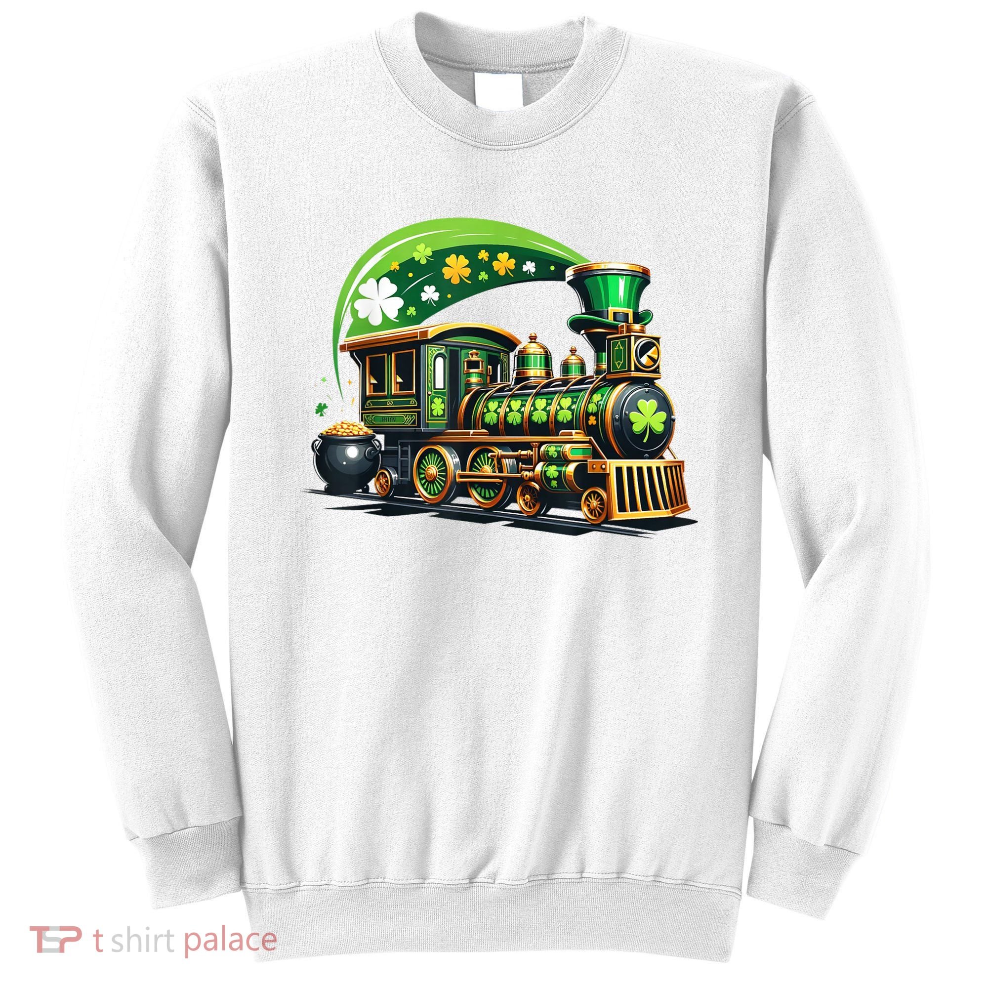 Train Railroad St Patricks Day Train Sweatshirt