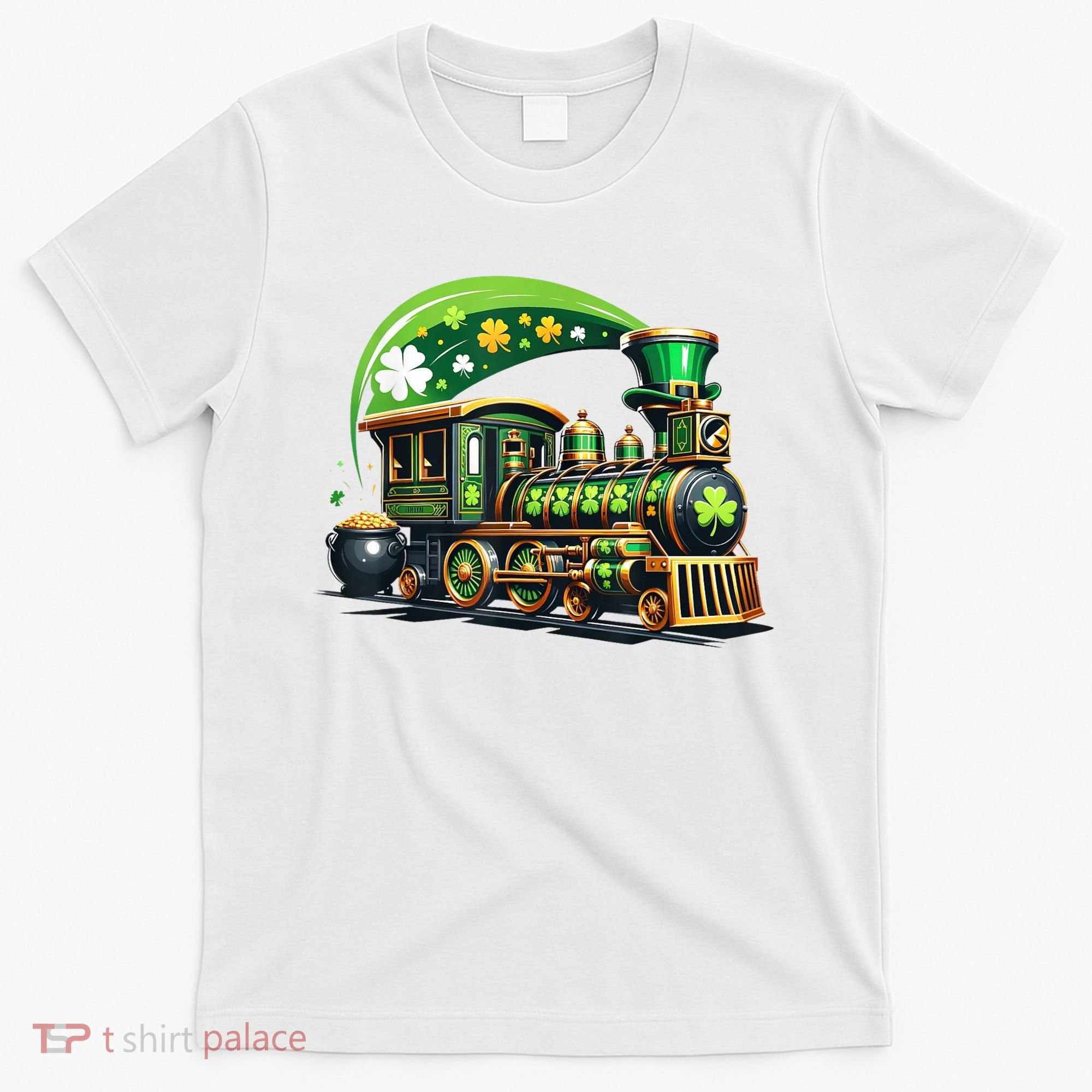 Train Railroad St Patricks Day Train T-Shirt