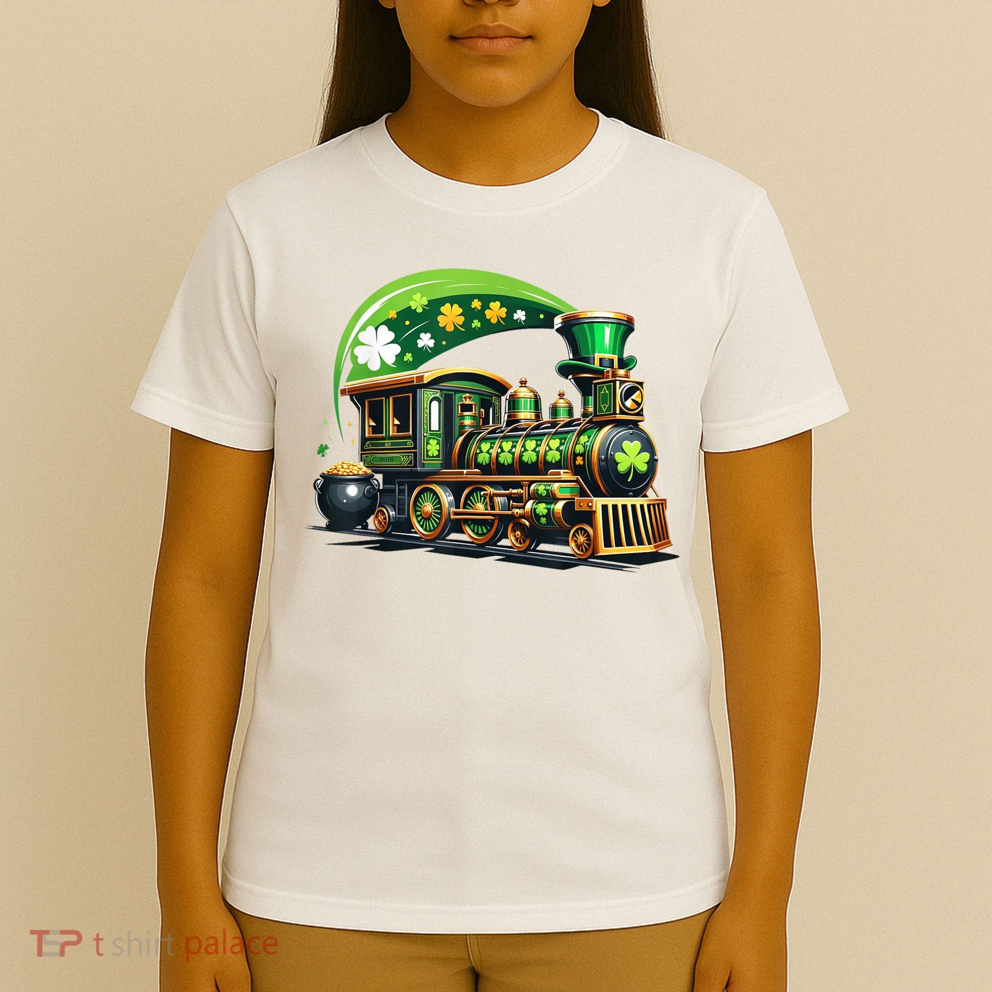 Train Railroad St Patricks Day Train T-Shirt