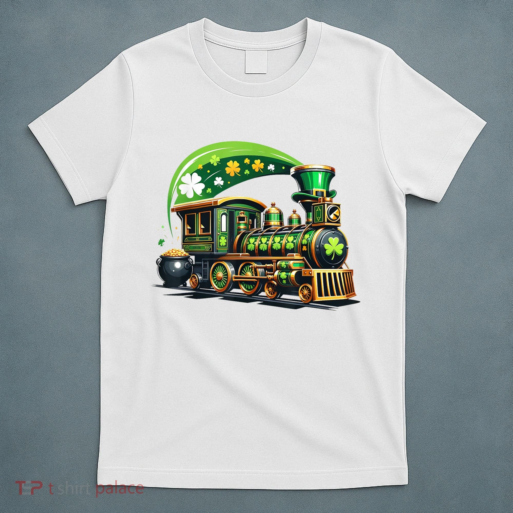 Train Railroad St Patricks Day Train T-Shirt