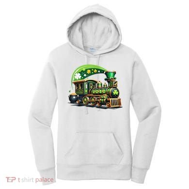 Train Railroad St Patricks Day Train Women's Hoodie