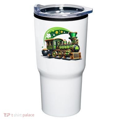 Train Railroad St Patricks Day Train Tumbler