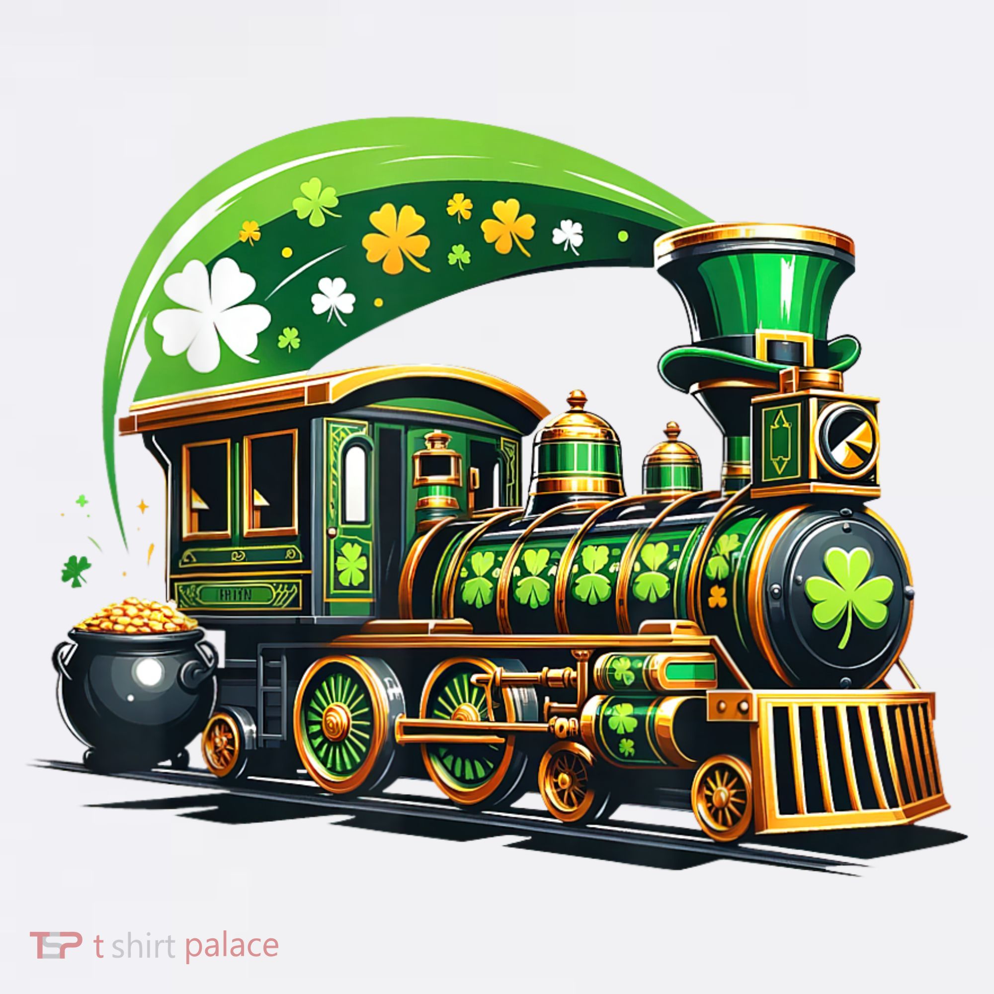 Train Railroad St Patricks Day Train Tumbler