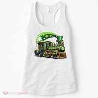 Train Railroad St Patricks Day Train Women's Tank Top thumb 0