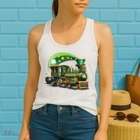 Train Railroad St Patricks Day Train Women's Tank Top thumb 2
