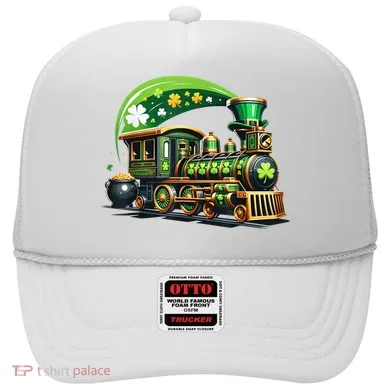 Train Railroad St Patricks Day Train Hat
