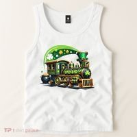 Train Railroad St Patricks Day Train Tank Top thumb 2