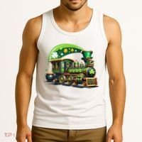 Train Railroad St Patricks Day Train Tank Top thumb 3