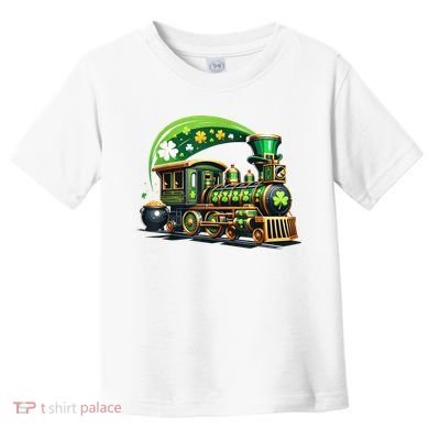 Train Railroad St Patricks Day Train Toddler T-Shirt
