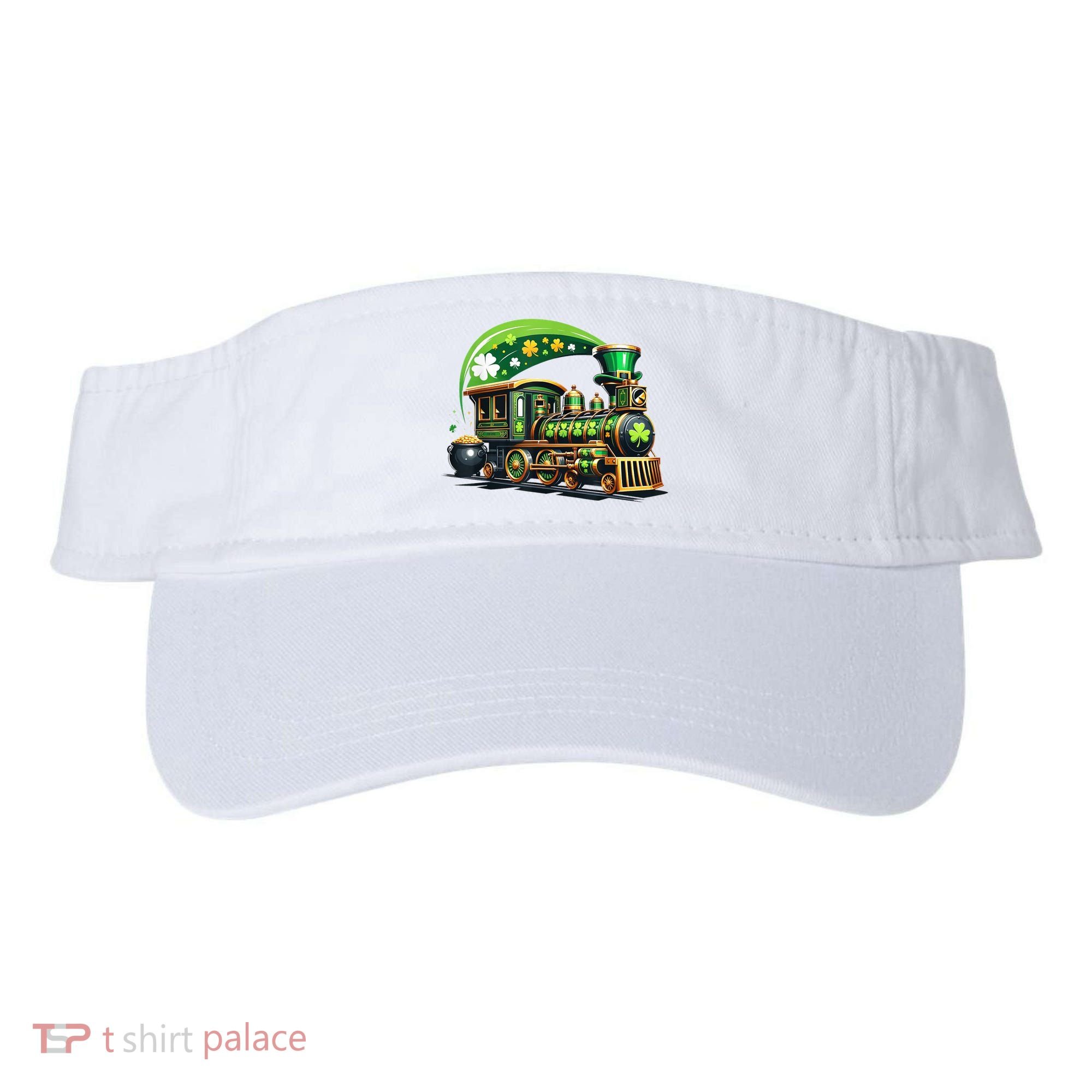 Train Railroad St Patricks Day Train Visor
