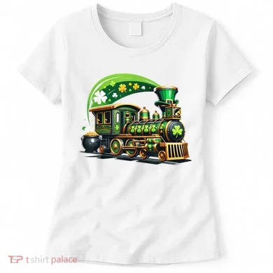 Train Railroad St Patricks Day Train Women's T-Shirt