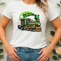 Train Railroad St Patricks Day Train Women's T-Shirt thumb 2