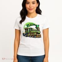Train Railroad St Patricks Day Train Women's T-Shirt thumb 4