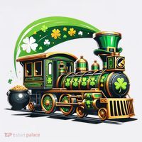 Train Railroad St Patricks Day Train Women's T-Shirt thumb 6