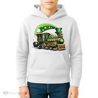 Train Railroad St Patricks Day Train Kids Hoodie thumb 4