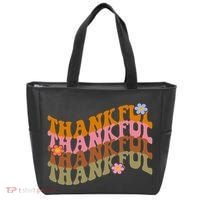 Thankful Retro Sunflower Cute Gift Tote Bag thumb 0