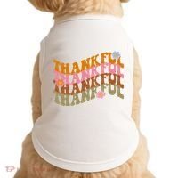 Thankful Retro Sunflower Cute Gift Doggie Tank thumb 0