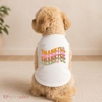 Thankful Retro Sunflower Cute Gift Doggie Tank thumb 2