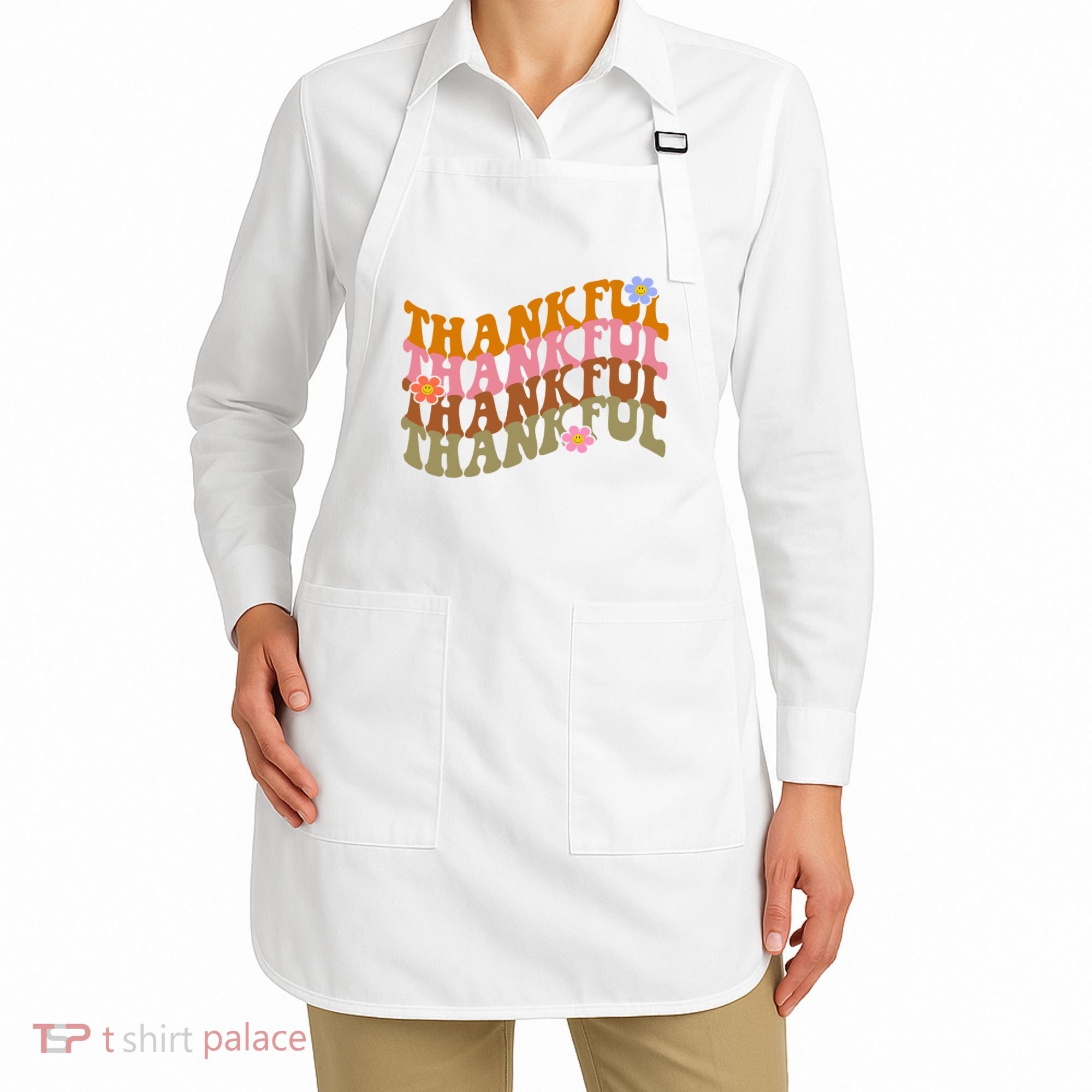 Thankful Retro Sunflower Cute Gift Apron