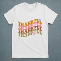 Thankful Retro Sunflower Cute Gift T-Shirt thumb 5
