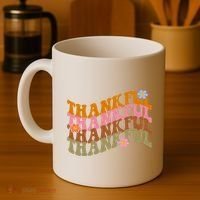 Thankful Retro Sunflower Cute Gift Coffee Mug thumb 4