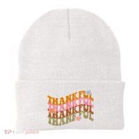 Thankful Retro Sunflower Cute Gift Beanie thumb 0