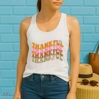 Thankful Retro Sunflower Cute Gift Women's Tank Top thumb 2