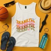 Thankful Retro Sunflower Cute Gift Tank Top thumb 4