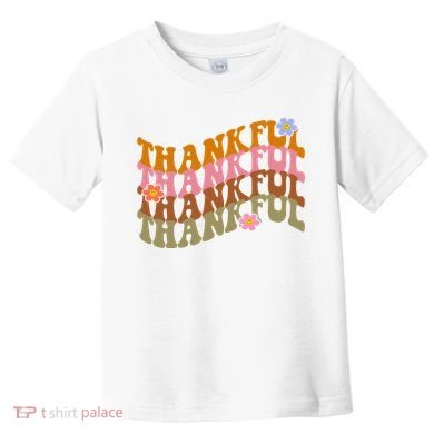 Thankful Retro Sunflower Cute Gift Toddler T-Shirt