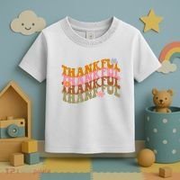 Thankful Retro Sunflower Cute Gift Toddler T-Shirt thumb 3