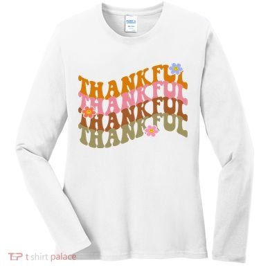 Thankful Retro Sunflower Cute Gift Women's Long Sleeve Shirt