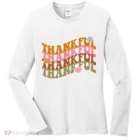Thankful Retro Sunflower Cute Gift Women's Long Sleeve Shirt thumb 0