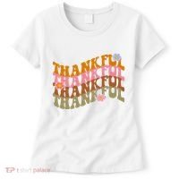 Thankful Retro Sunflower Cute Gift Women's T-Shirt thumb 0