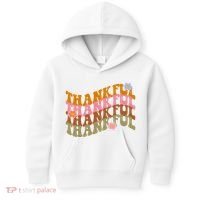Thankful Retro Sunflower Cute Gift Kids Hoodie thumb 0