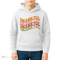 Thankful Retro Sunflower Cute Gift Kids Hoodie thumb 4