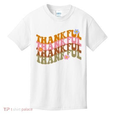 Thankful Retro Sunflower Cute Gift Kids T-Shirt