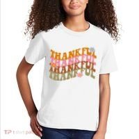 Thankful Retro Sunflower Cute Gift Kids T-Shirt thumb 2
