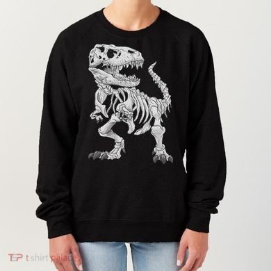 T Rex Skeleton Dino Bones Paleontologist Fossil Dinosaur Women's Sweatshirt