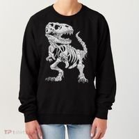 T Rex Skeleton Dino Bones Paleontologist Fossil Dinosaur Women's Sweatshirt thumb 0