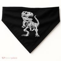 T Rex Skeleton Dino Bones Paleontologist Fossil Dinosaur USA-Made Doggie Bandana thumb 0
