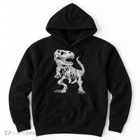T Rex Skeleton Dino Bones Paleontologist Fossil Dinosaur Hoodie thumb 0