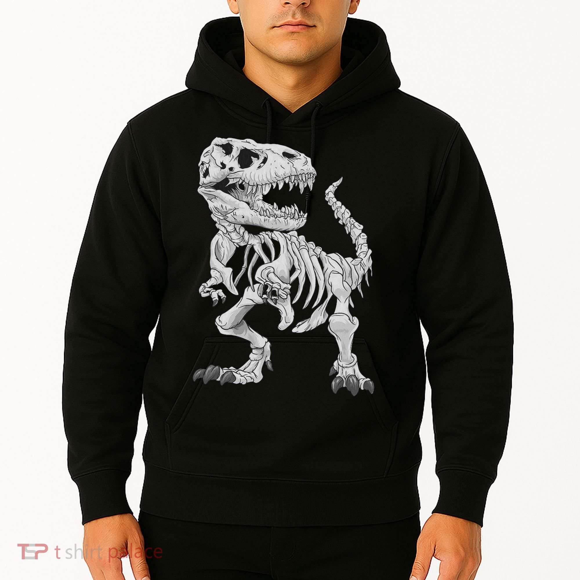 T Rex Skeleton Dino Bones Paleontologist Fossil Dinosaur Hoodie