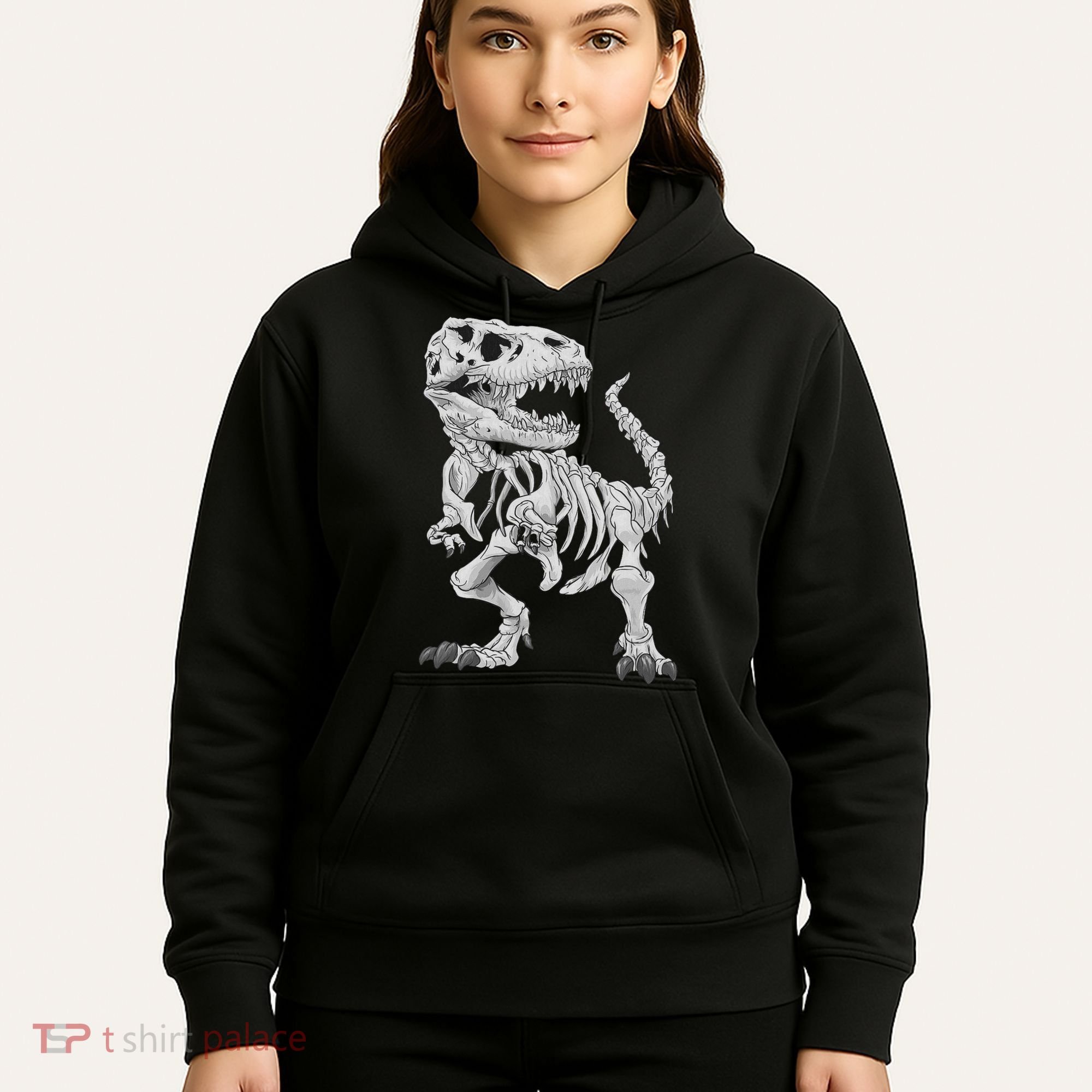 T Rex Skeleton Dino Bones Paleontologist Fossil Dinosaur Hoodie