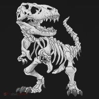 T Rex Skeleton Dino Bones Paleontologist Fossil Dinosaur Sweatshirt thumb 3