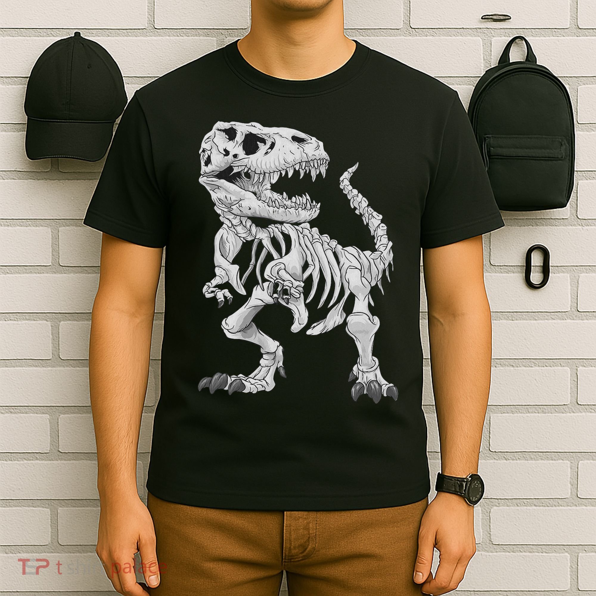 T Rex Skeleton Dino Bones Paleontologist Fossil Dinosaur T-Shirt